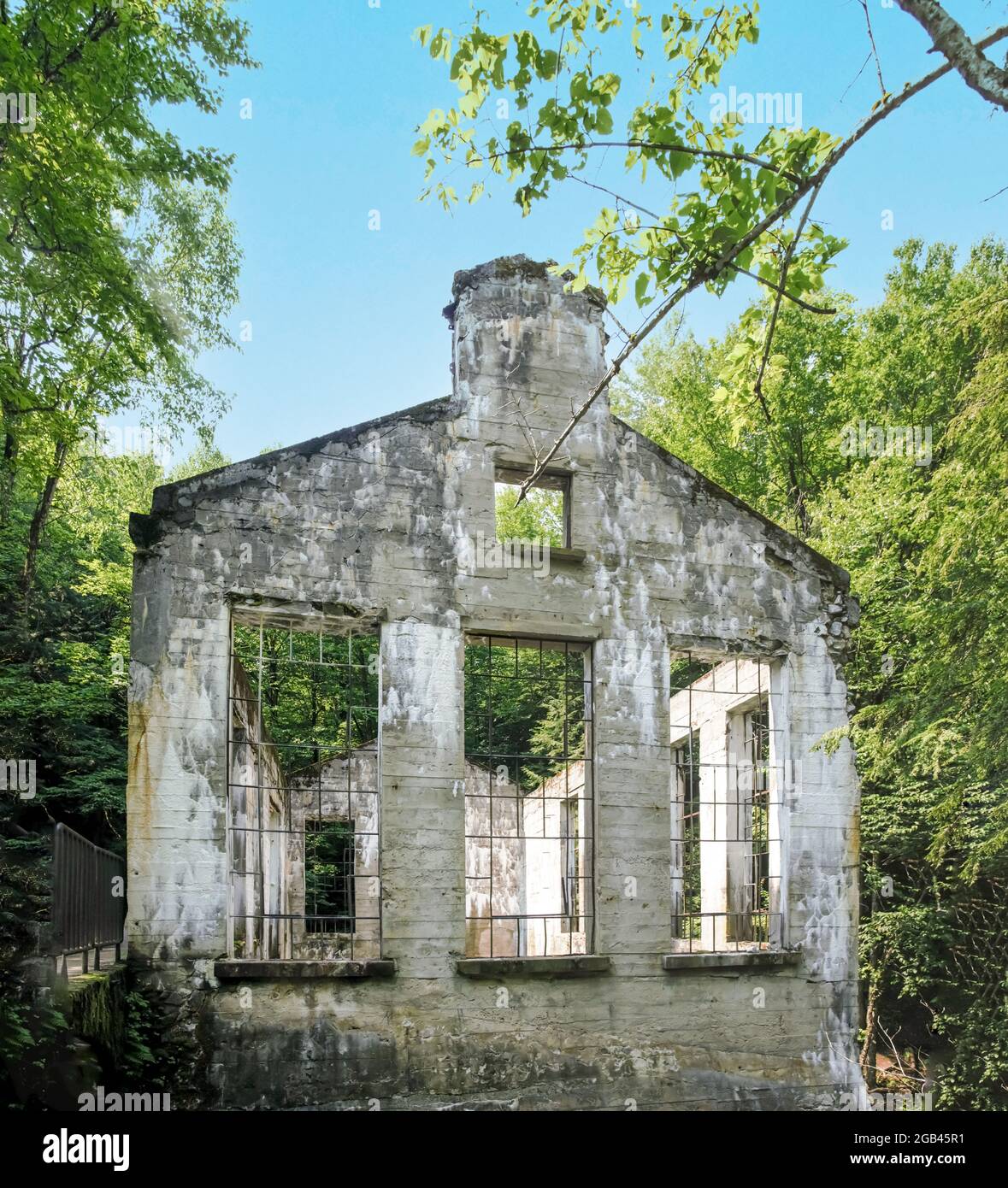 Carbide Willson Ruins - Gatineau Park Stockfoto