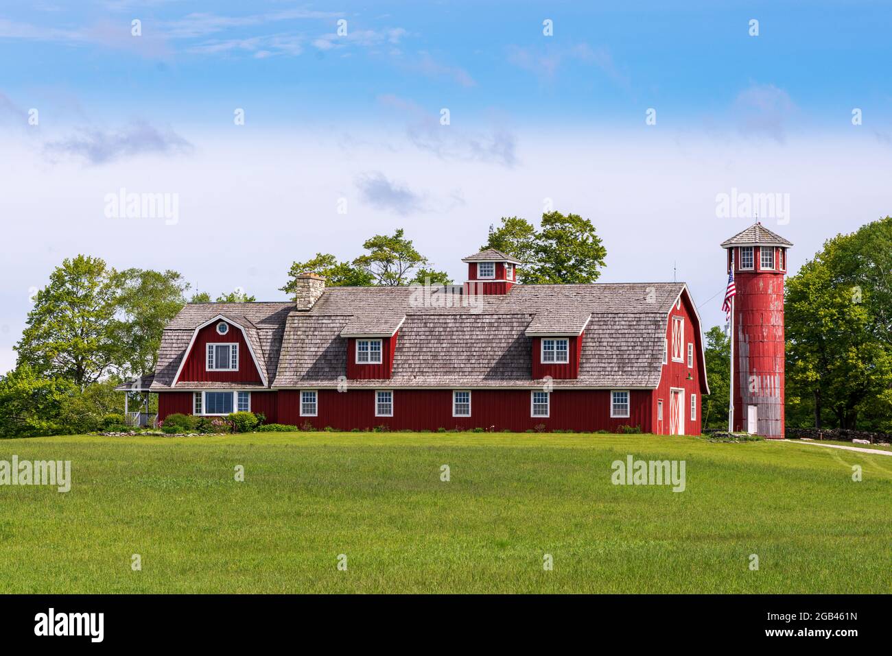 Washington Island Wisconsin ist eine Insel abseits der Spitze von Door County. Zugang ist eine 30-minütige Fahrt mit der Fähre von Northport. Dies ist ein beliebtes Touristengebiet. Stockfoto