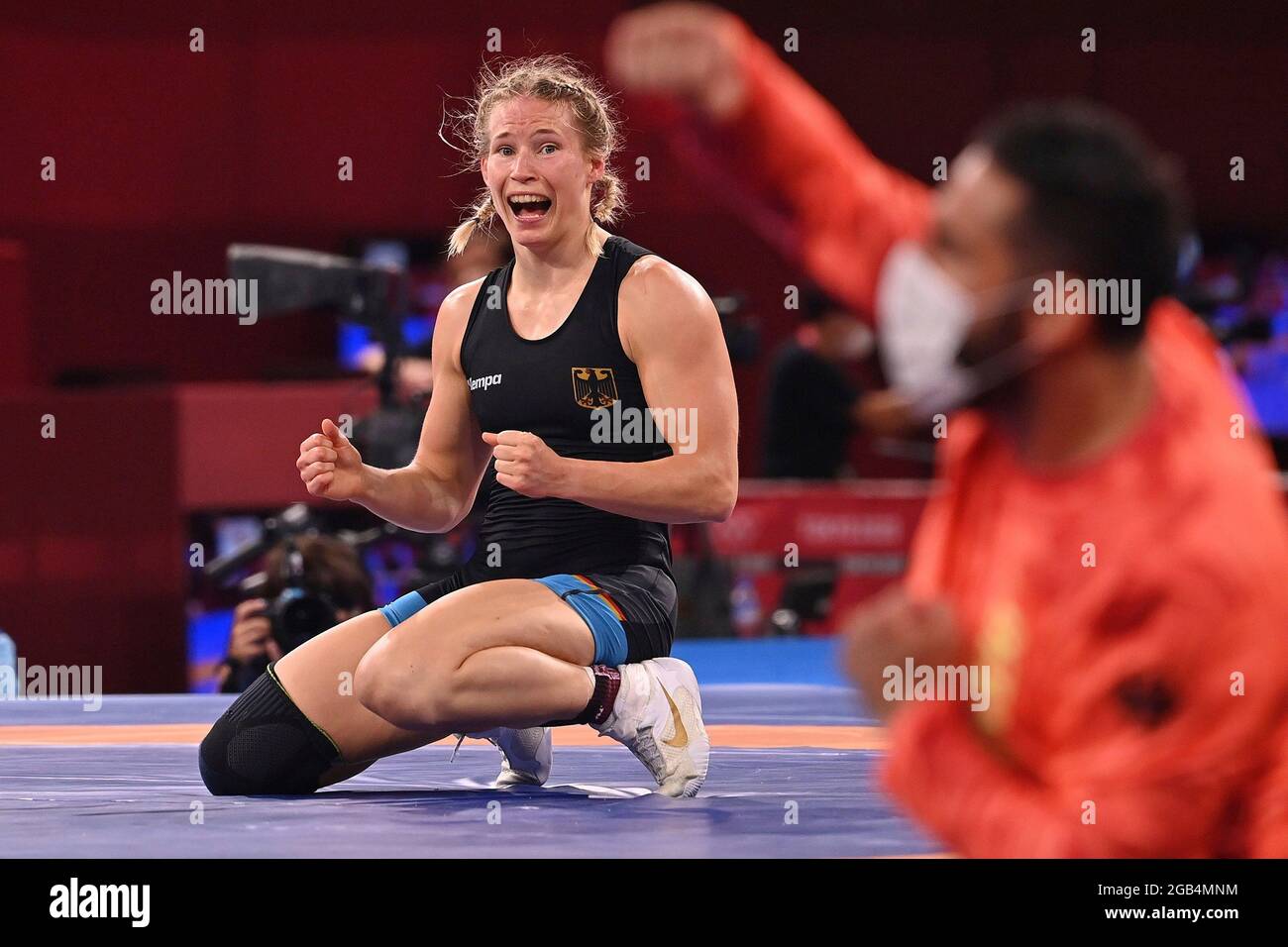 Aline Rotter Focken (GER), finaler Jubel, Sieger, Sieger, Olympiasieger ...