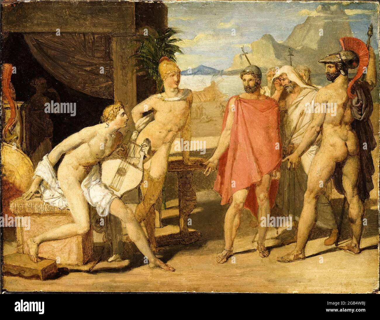 Jean Auguste Dominique Ingres, Achilles empfängt in seinem Zelt die Gesandten von Agamemnon, Gemälde, 1801 Stockfoto