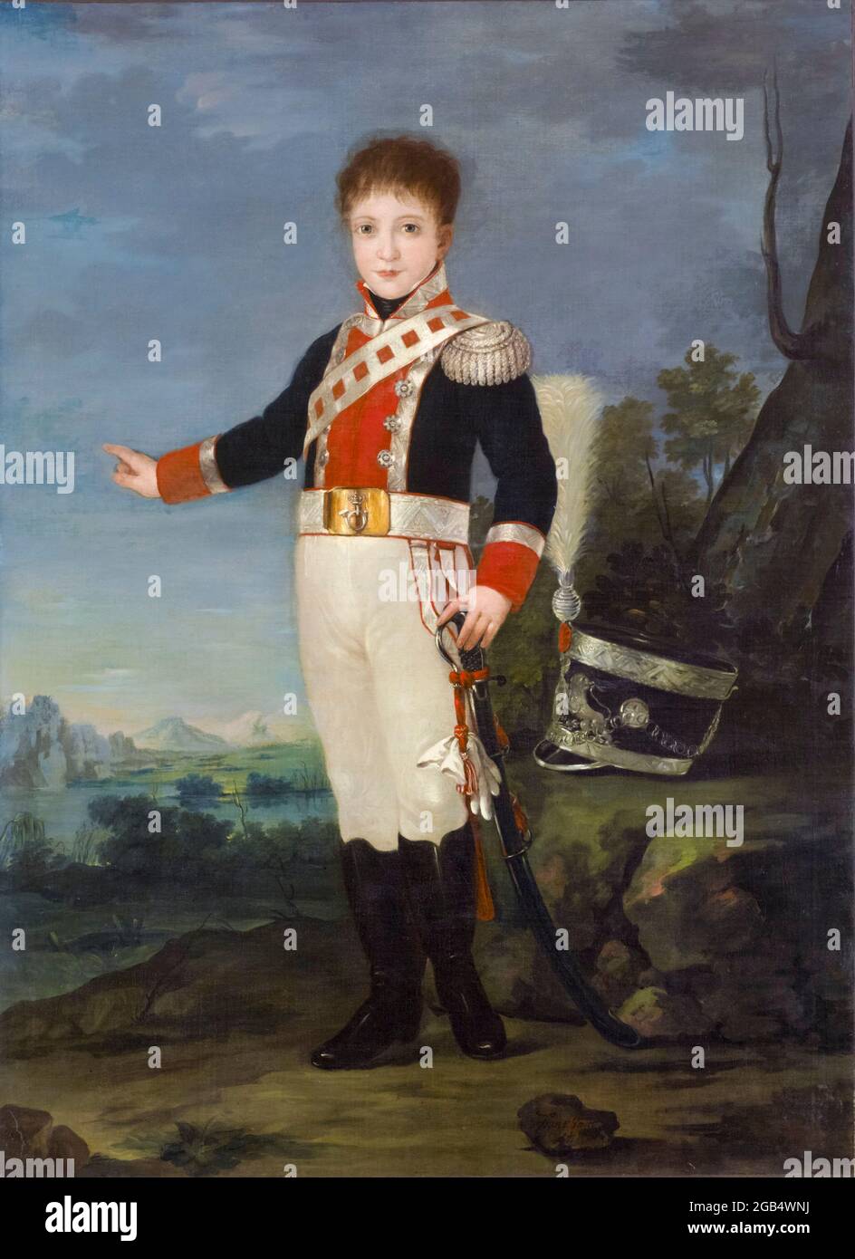 Dom Sebastian Gabriel von Bourbon und Braganza (1811-1875), Infante von Portugal und Spanien, Porträtmalerei von Francisco Goya, 1815-1820 Stockfoto