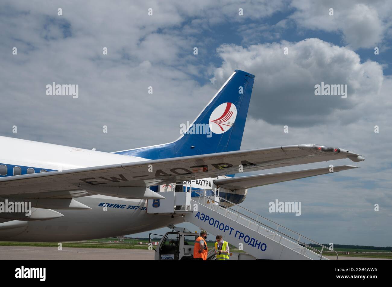 Minsk, Weißrussland - 5. Juni 2021: Belarussische Luftfahrt. Stockfoto