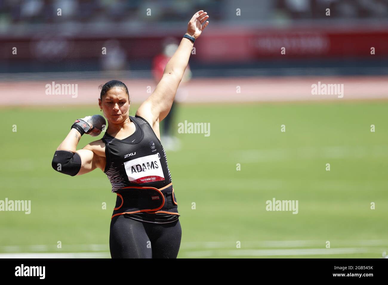 ADAMS Valerie (NZL) 3. Bronzemedaille während der Olympischen Spiele Tokio 2020, Leichtathletik-Frauen-Kugelschuss-Finale am 1. August 2021 im Olympiastadion in Tokio, Japan - Foto Yuya Nagase / Foto Kishimoto / DPPI Stockfoto