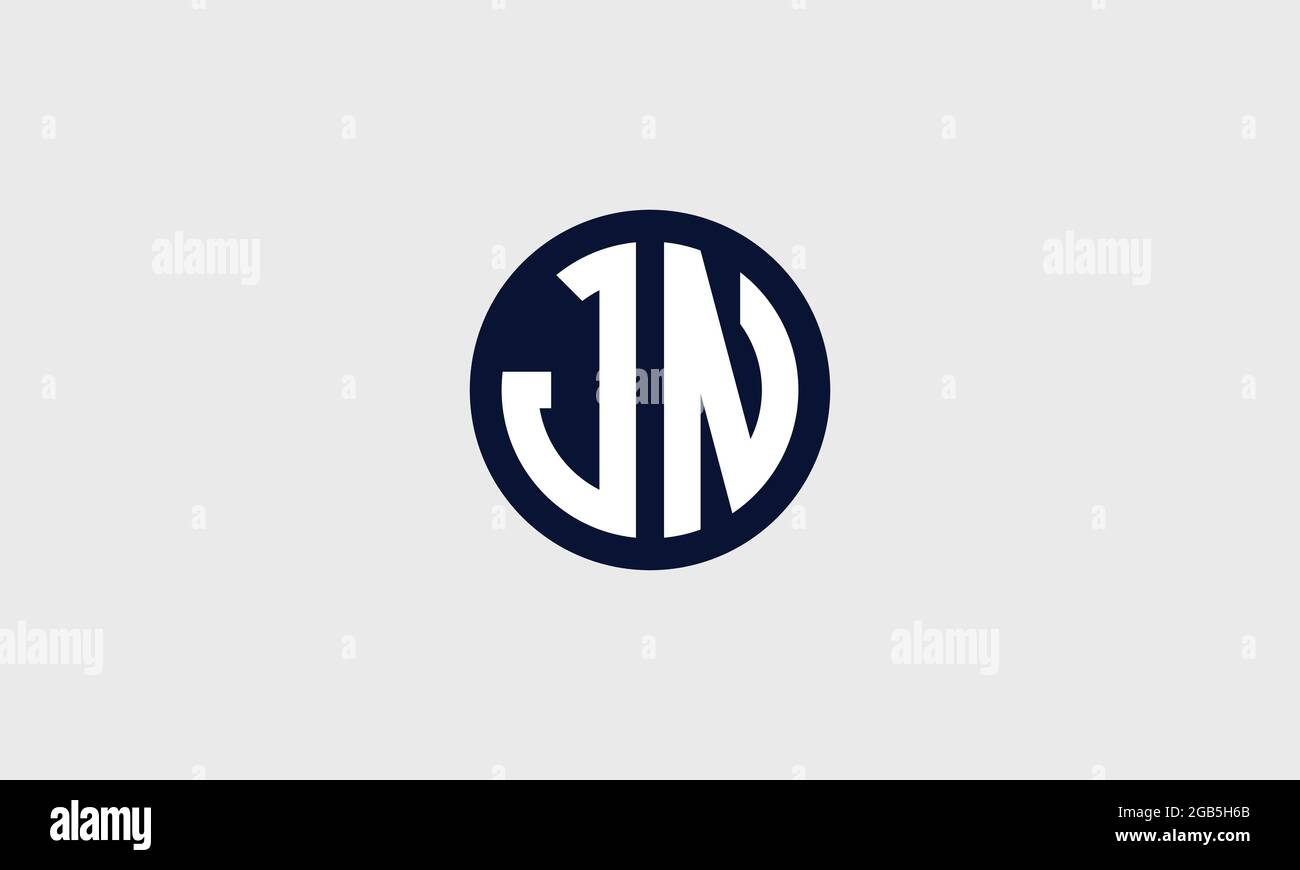 JN und NJ J J oder N Vektor-Logo-Vorlage für abstrakte Buchstaben für Unternehmen Stock Vektor