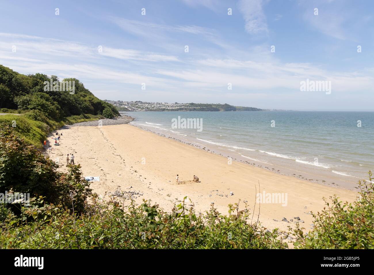 Wales Beach; Benlech Beach, an der Küste von Anglesey neben Red Wharf Bay, Anglesey Wales, Großbritannien Stockfoto