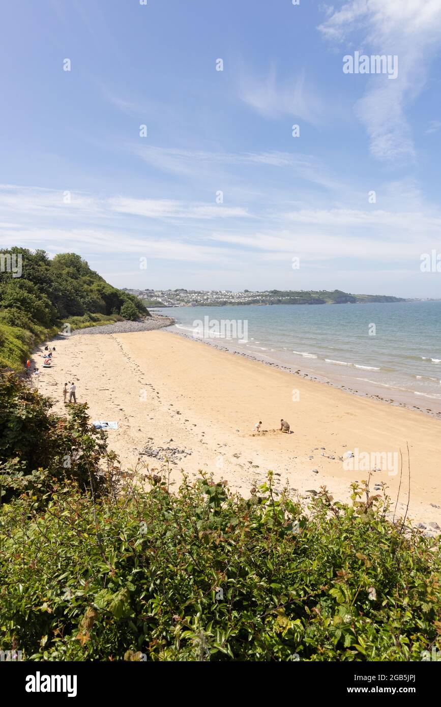 Anglesey Beach; Benlech Beach, an der Küste von Anglesey neben Red Wharf Bay, Anglesey Wales, Großbritannien Stockfoto