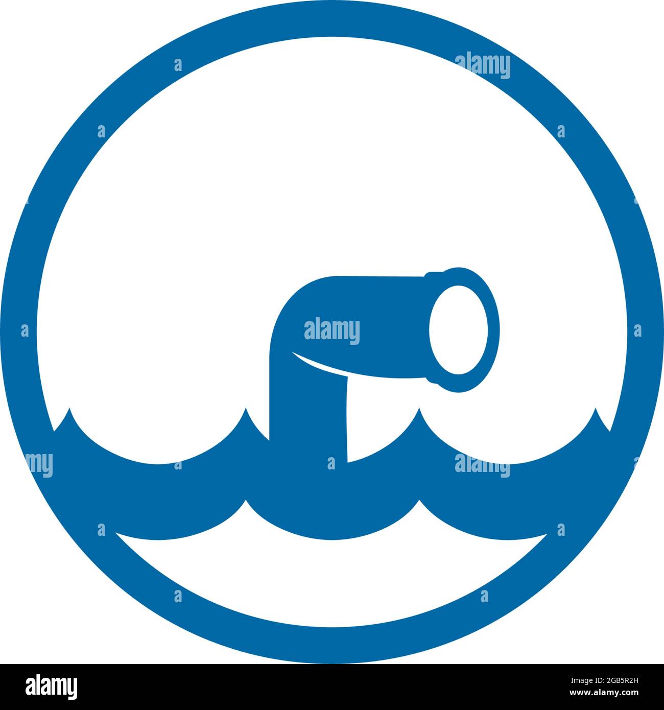 Vektorvorlage für Sumbarine Icon-Logo-Design Stock Vektor