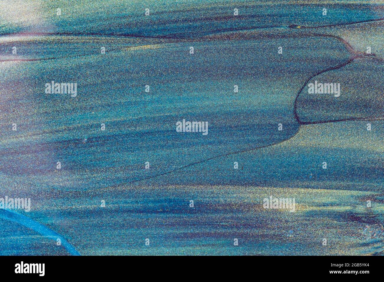 Dunkelblau grün Glitzer abstrakter Hintergrund. Aquamarinfarbener Hintergrund mit glitzernder blauer Glitzer-Textur. Speicherplatz kopieren Stockfoto