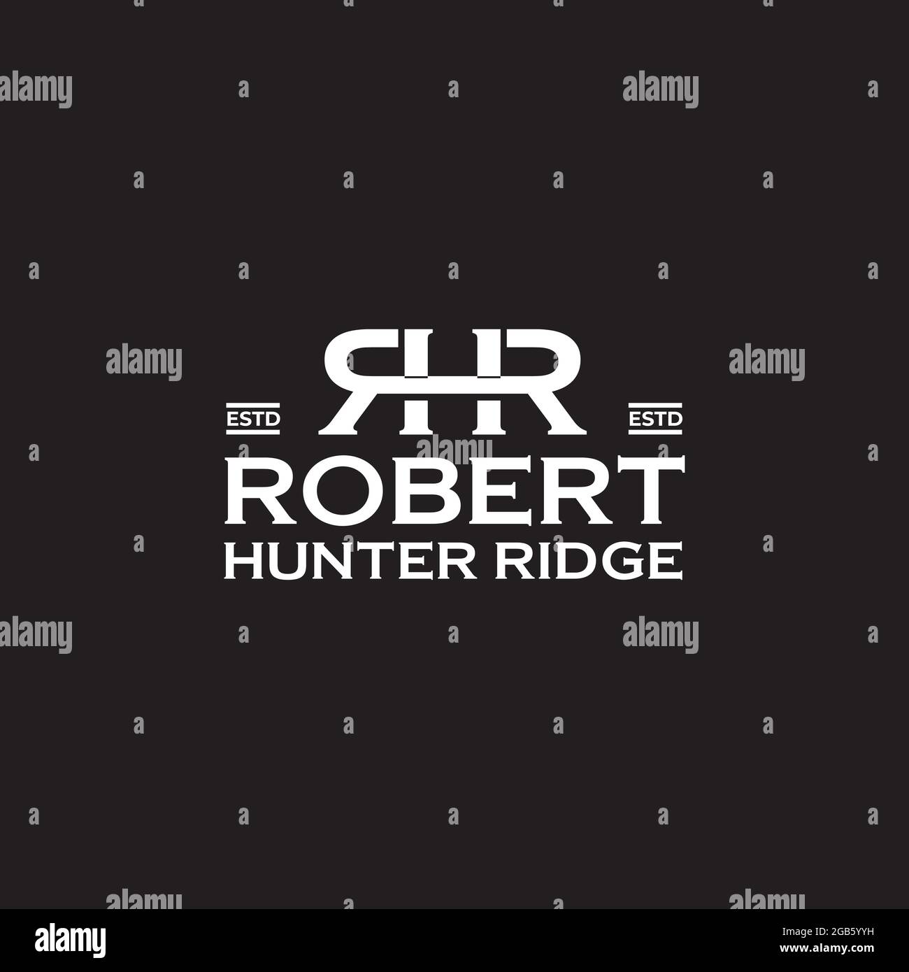 Vektorvorlage für das RHR-Logo im Letter-Design Stock Vektor