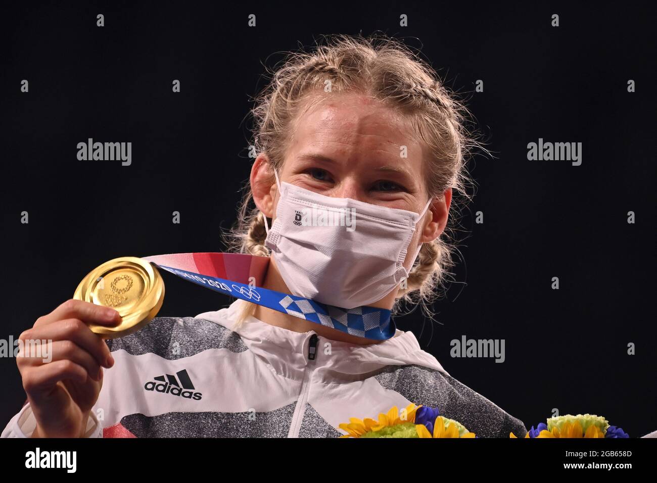 Aline Rotter Focken (GER), mit Medaille, Goldmedaille, Sieger, Sieger ...