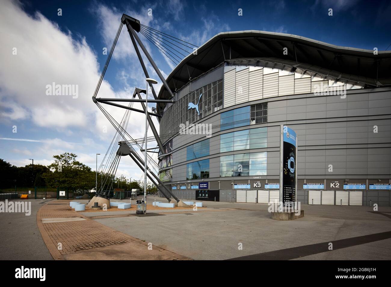 South Stand Etihad Stadium Sport City Complex Stockfoto