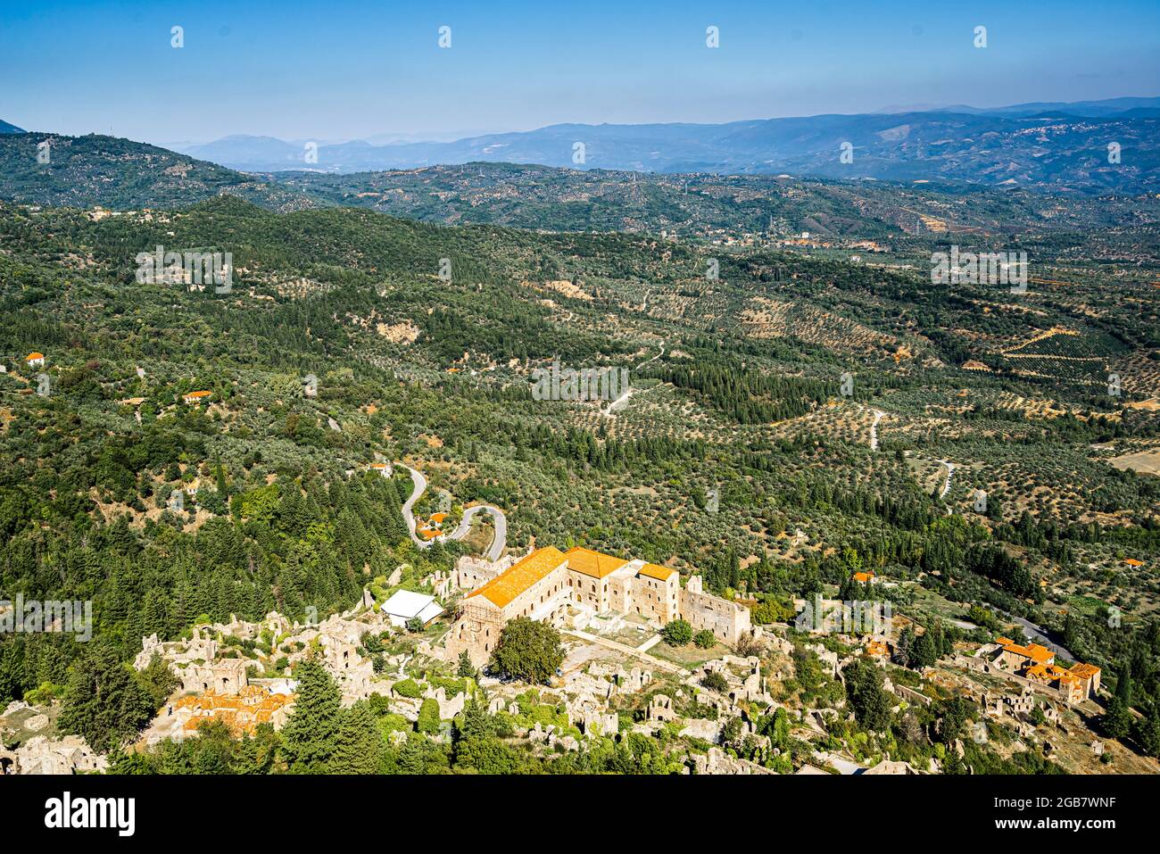 Antike bycantinische Stadt Mystras, Griechenland Stockfoto
