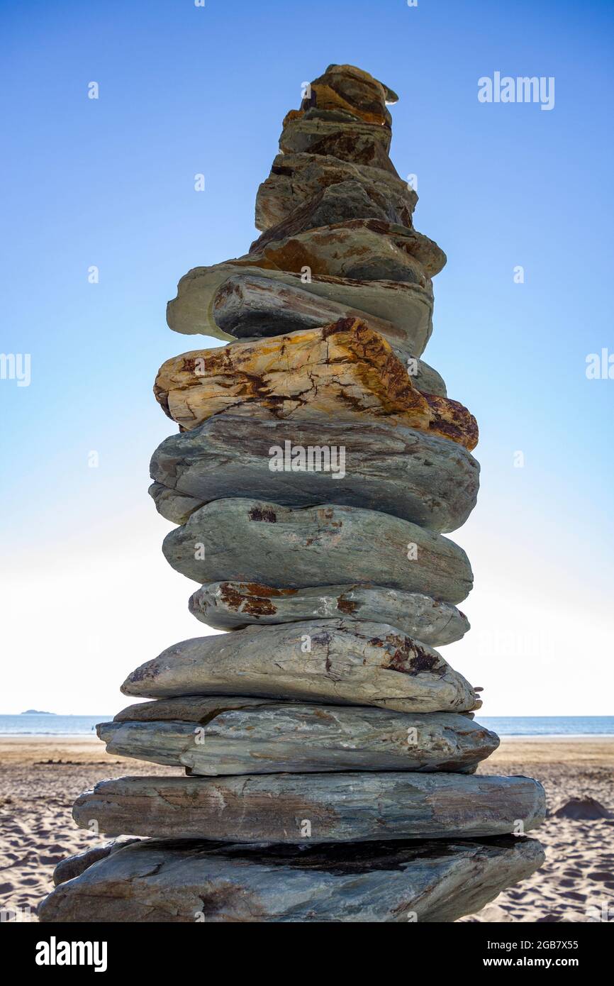 Rock Stack Whitesands Beach Stockfoto