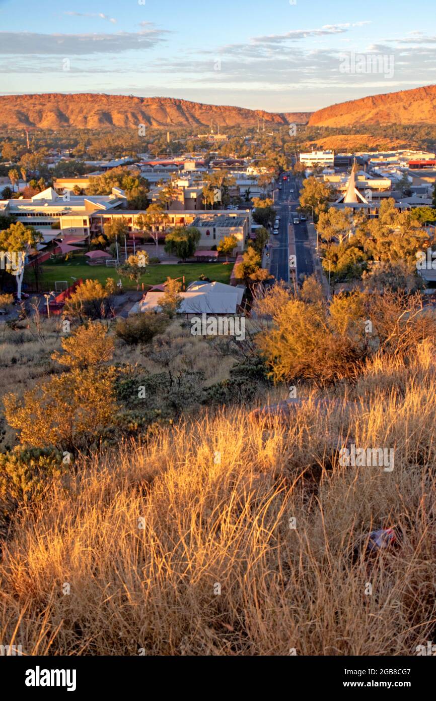 Alice Springs und Heavitree Gap Stockfoto