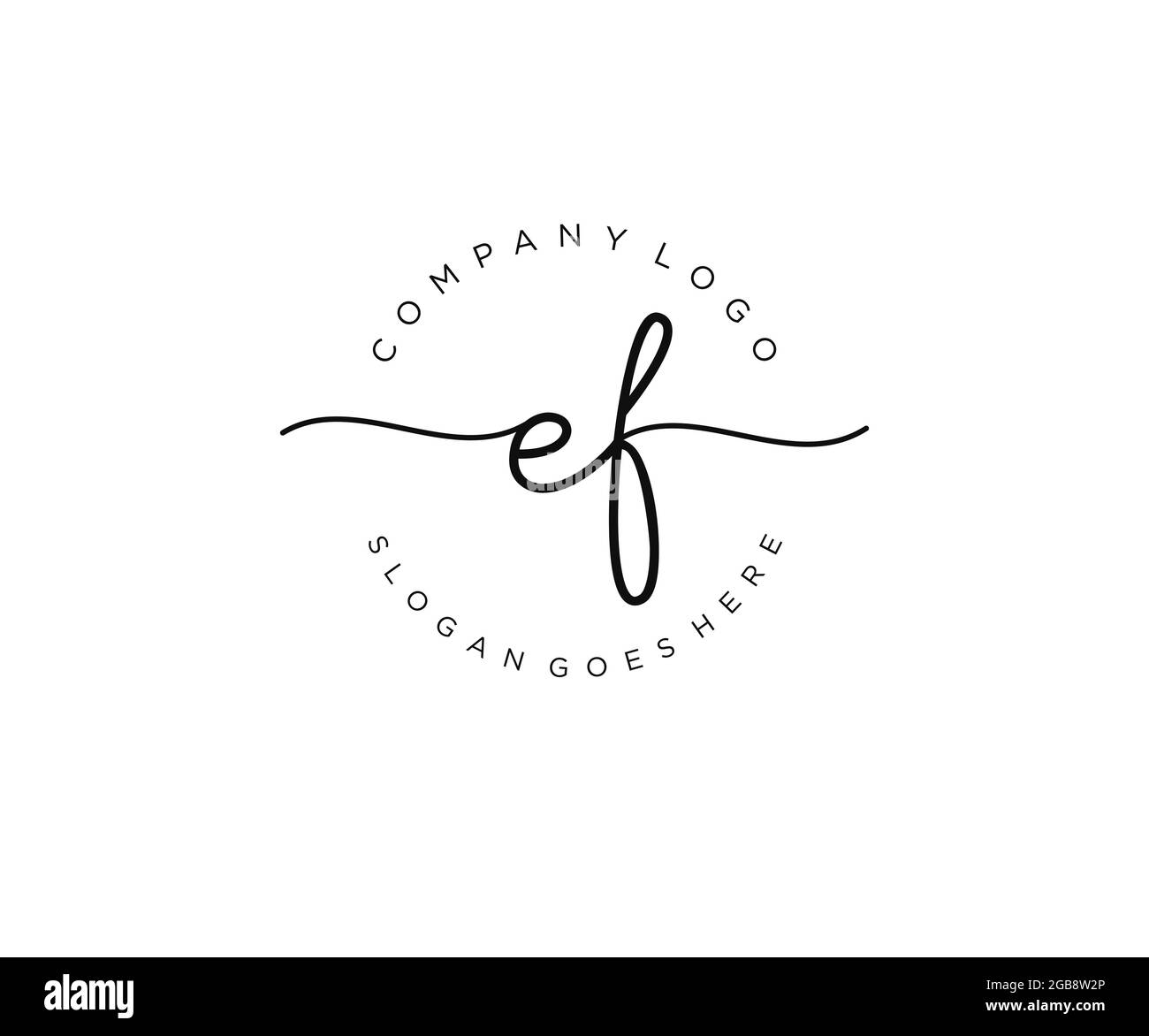 EF feminine Logo Schönheit Monogramm und elegantes Logo-Design, Handschrift Logo der ursprünglichen Signatur, Hochzeit, Mode, Blumen und botanischen mit kreativen Stock Vektor
