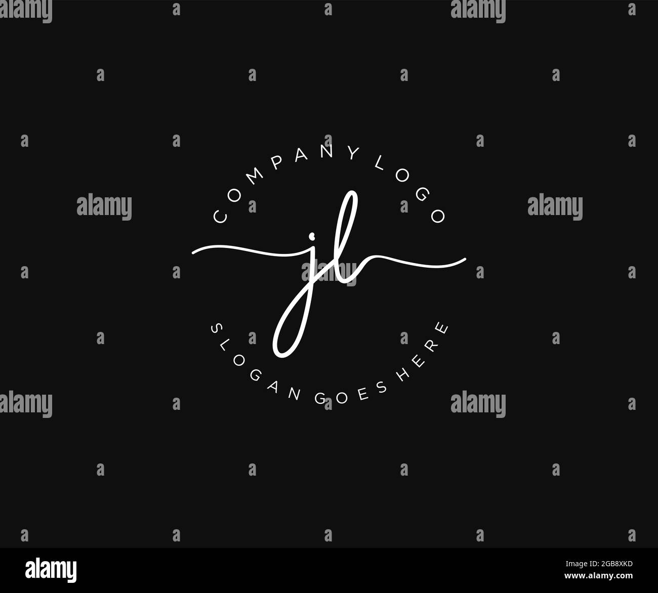 JL feminine Logo Schönheit Monogramm und elegantes Logo-Design, Handschrift Logo der ursprünglichen Signatur, Hochzeit, Mode, Blumen und botanischen mit kreativen Stock Vektor