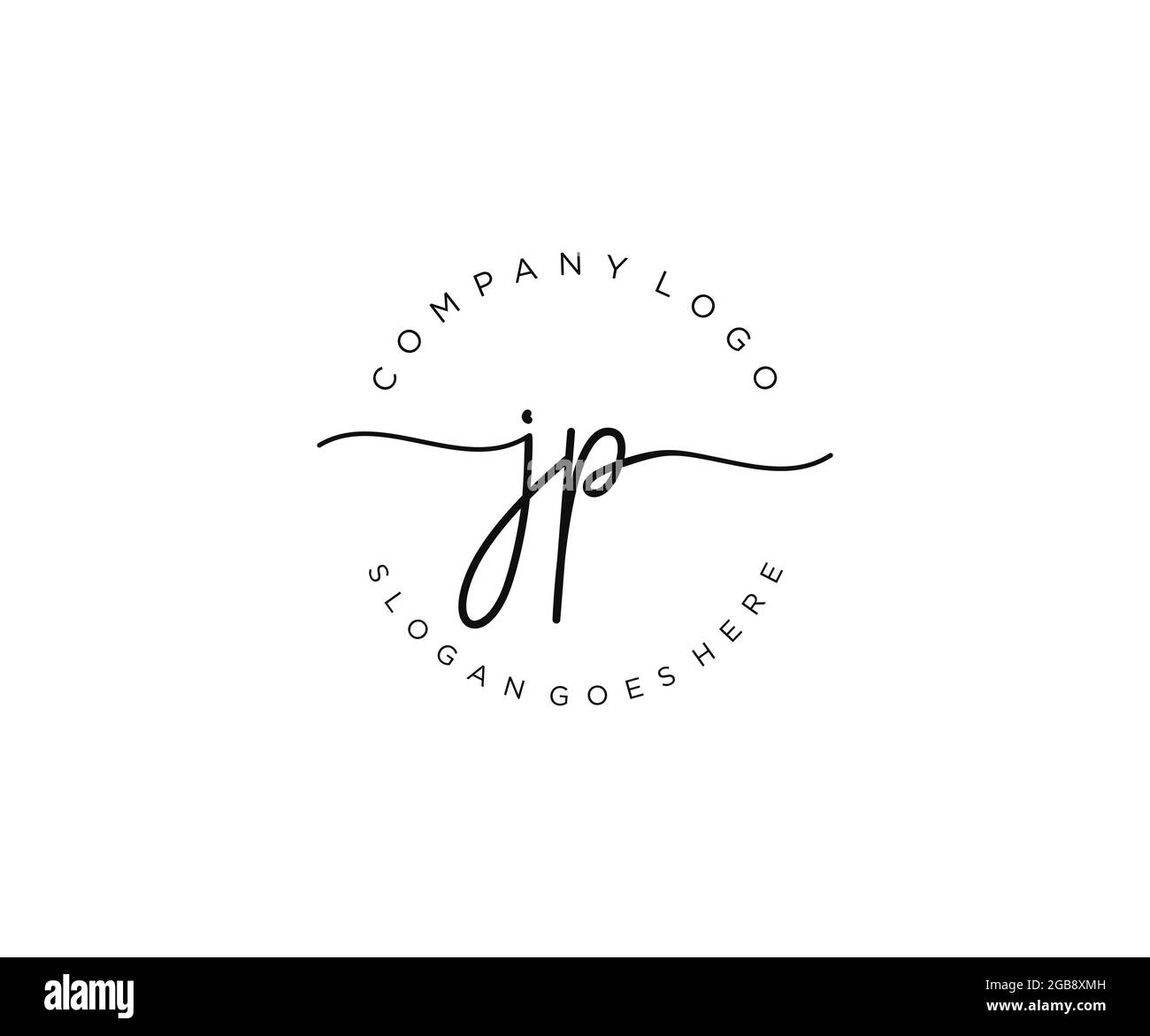 JP feminine Logo Schönheit Monogramm und elegantes Logo-Design, Handschrift  Logo der ursprünglichen Signatur, Hochzeit, Mode, floral und botanisch mit  kreativen Stock-Vektorgrafik - Alamy