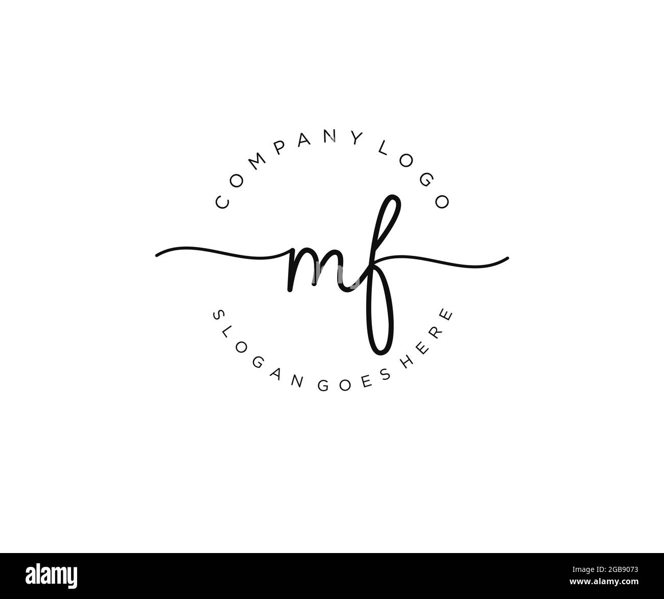 MF feminine Logo Schönheit Monogramm und eleganten Logo-Design, Handschrift Logo der ursprünglichen Signatur, Hochzeit, Mode, Blumen und botanischen mit kreativen Stock Vektor