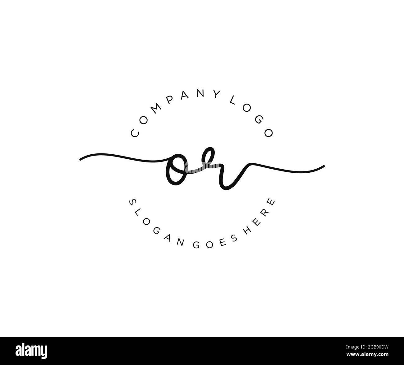 ODER feminine Logo Schönheit Monogramm und elegantes Logo-Design, Handschrift Logo der ursprünglichen Signatur, Hochzeit, Mode, Blumen und botanischen mit kreativen Stock Vektor