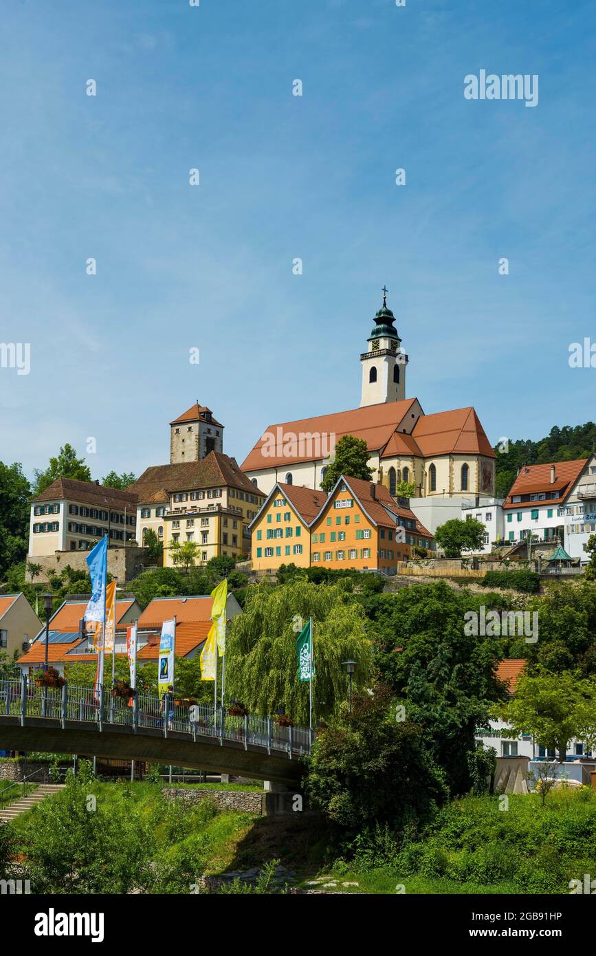 Stadtansicht, Horb am Neckar, Neckar, Schwarzwald, Baden-Württemberg, Deutschland Stockfoto