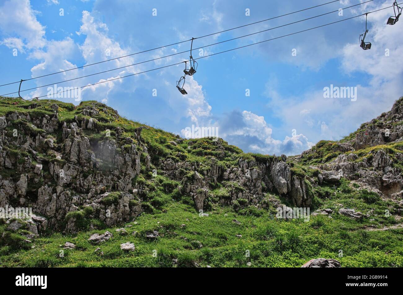 Erstaunliche Felsen der Dolomiten in Italien Stockfoto