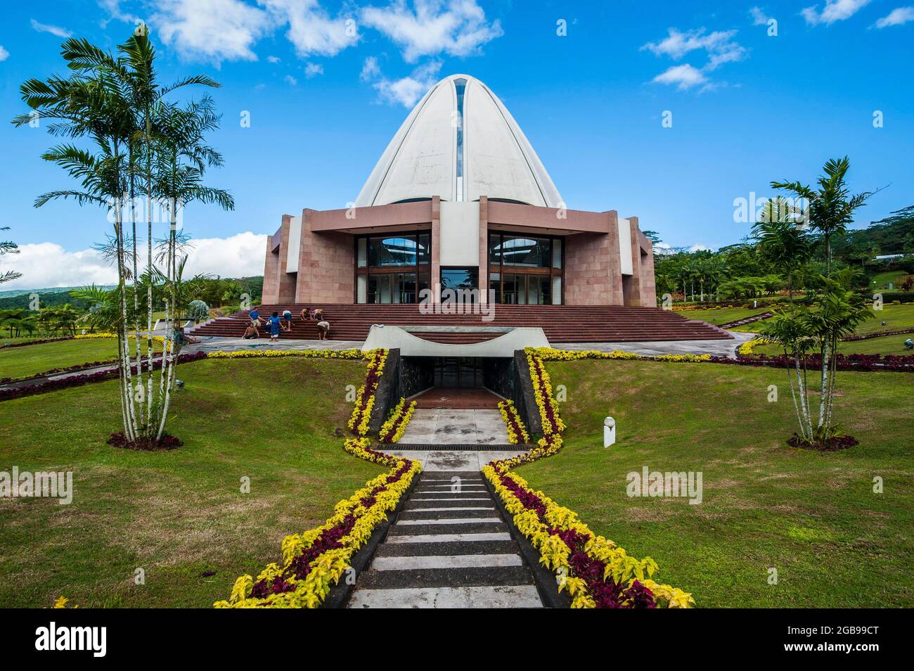 Park der Bahá ' í Haus der Anbetung Samoa, Upolo, Samoa, Südsee Stockfoto