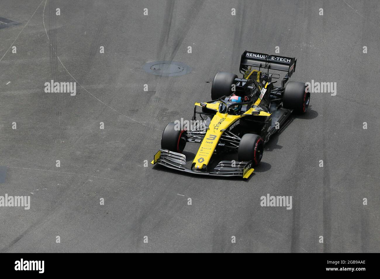 Daniel Ricciardo, Renault, an der Ste-devote-Ecke, Formel-1-Grand-Prix an der Fürstentu, Cote d'Azur, Mittelmeer, Monaco Stockfoto