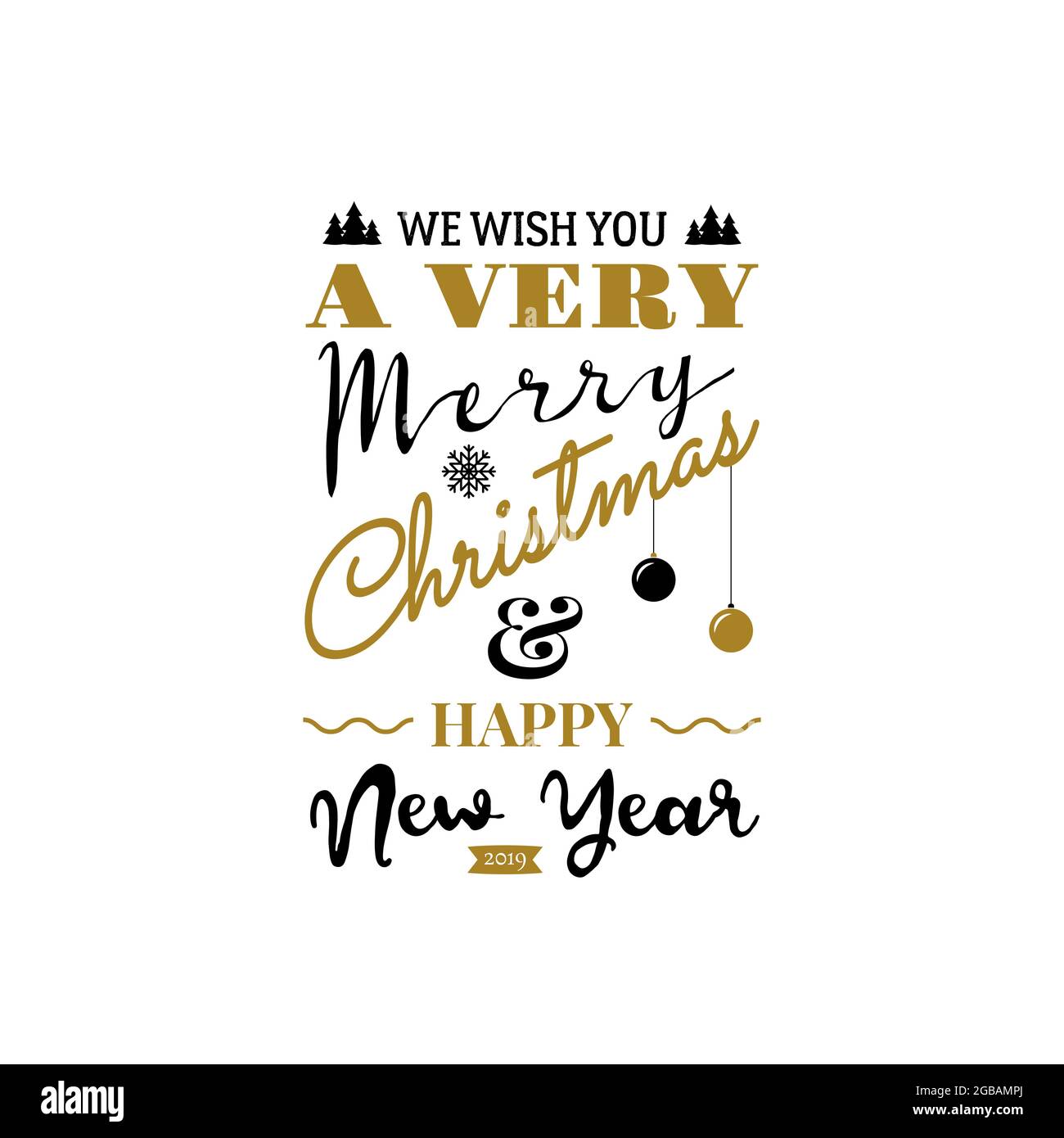 Weihnachtskarte. Typografie-Design. Verwendbar für Banner, Grußkarten, Geschenke etc Stock Vektor