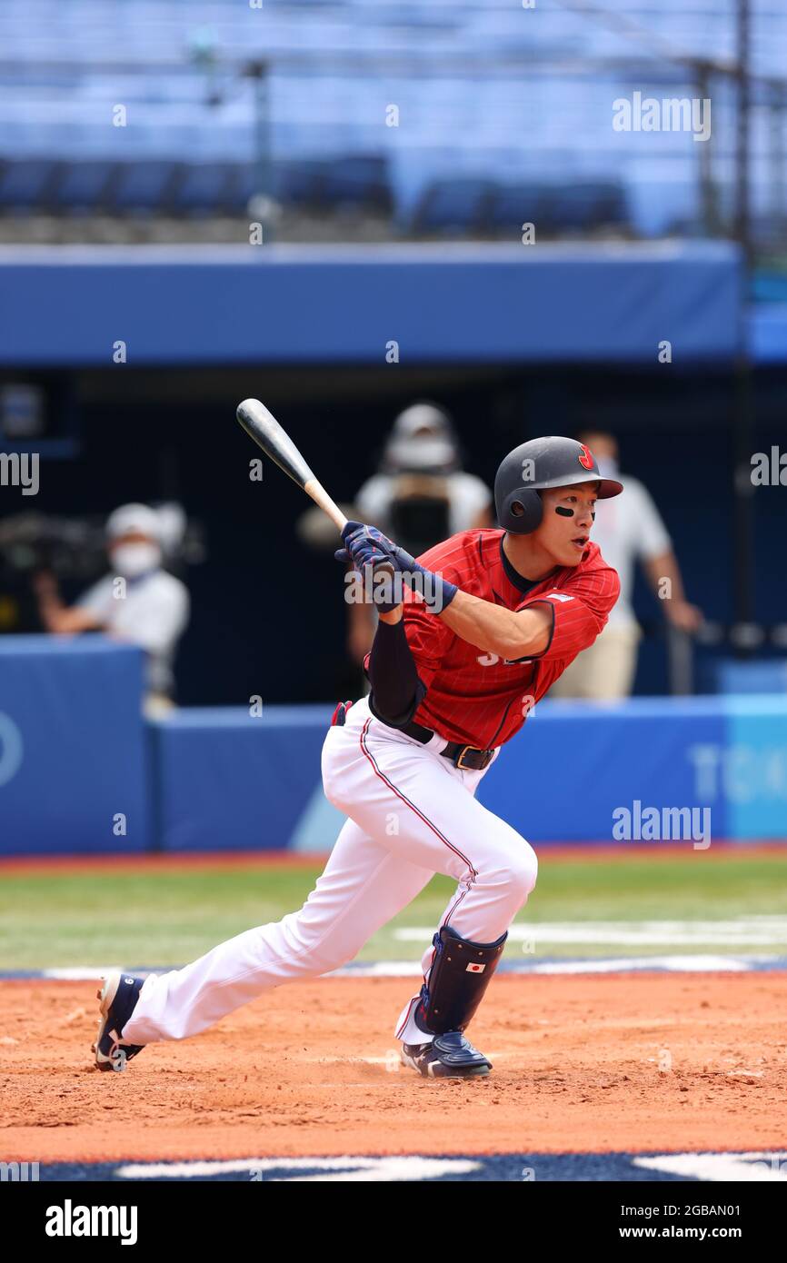 Yuki YANAGITA (JPN), 31. JULI 2021 - Baseballspiel: Eröffnung der Round Group EIN Spiel zwischen Japan und Mexiko während der Olympischen Spiele in Tokio 2020 im Yokohama-Baseballstadion in Kanagawa, Japan. (Foto von YUTAKA/AFLO SPORT) Stockfoto