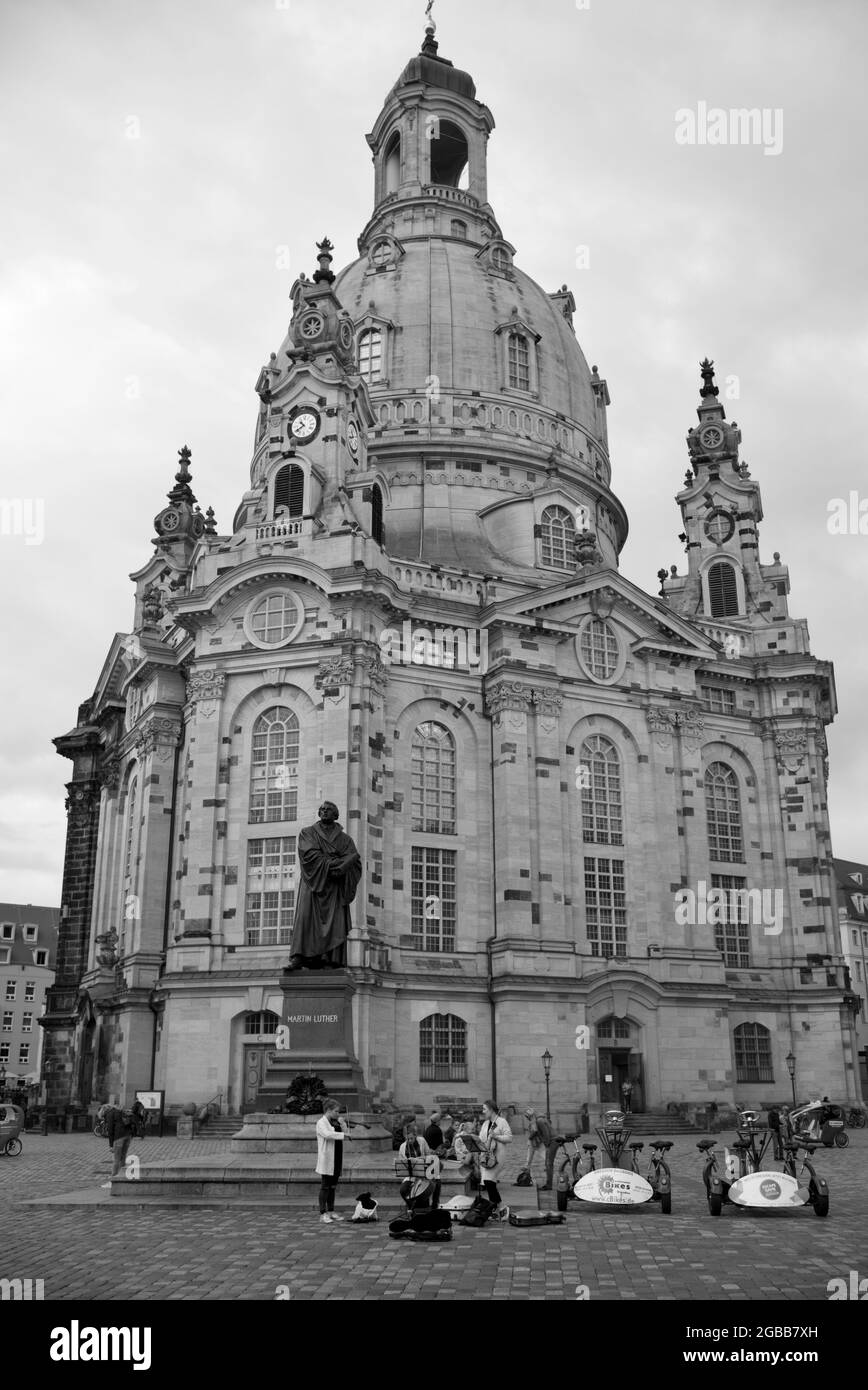 Frauenkirche Dresden, Sachsen, Deutschland Stockfoto