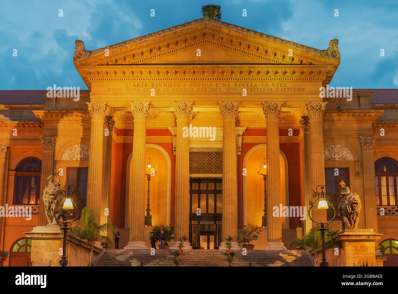 Teatro Massimo, Palermo, Sizilien, Italien, Mittelmeer, Europa Stockfoto