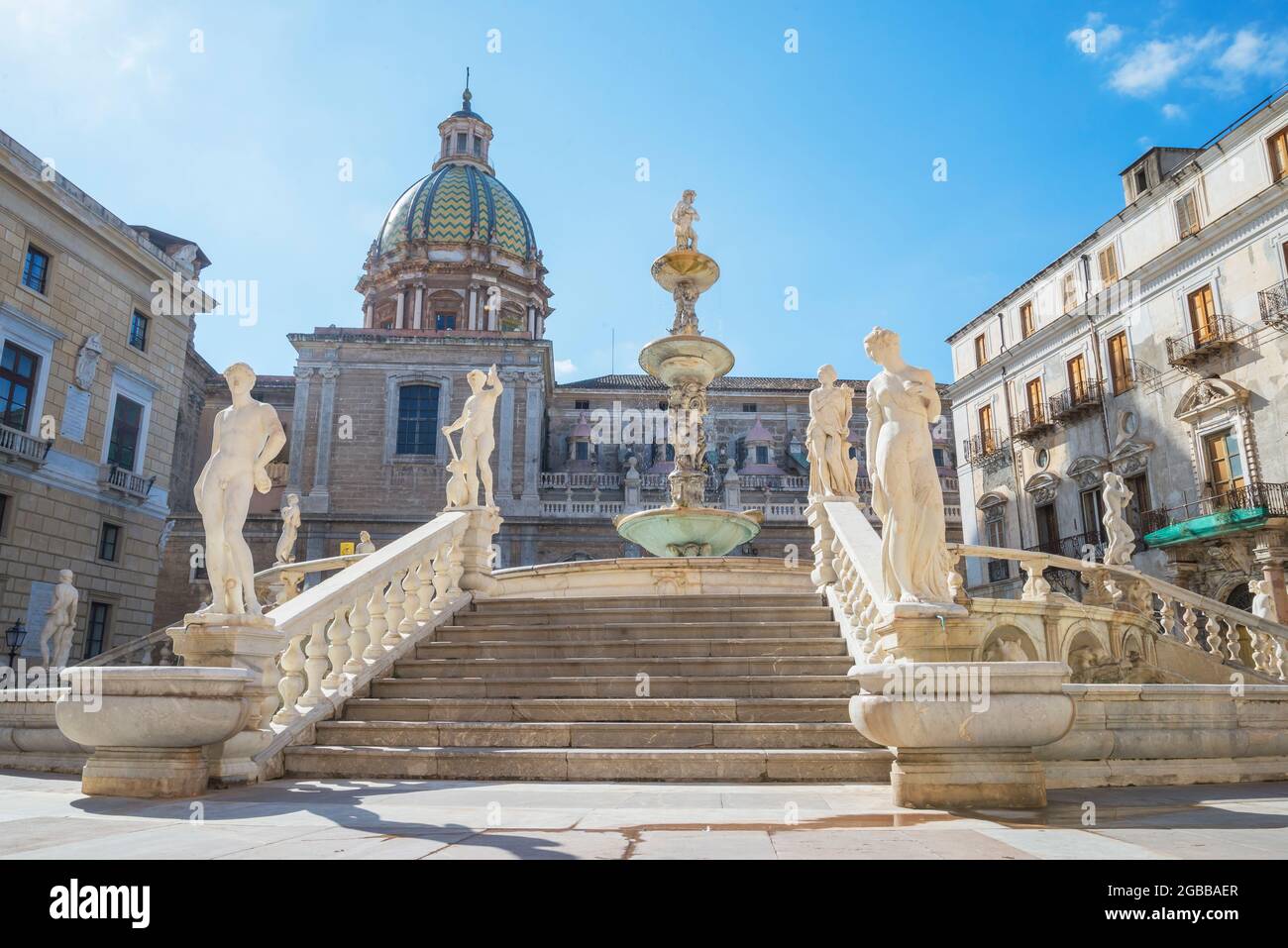 Piazza Pretoria, Palermo, Sizilien, Italien, Mittelmeer, Europa Stockfoto