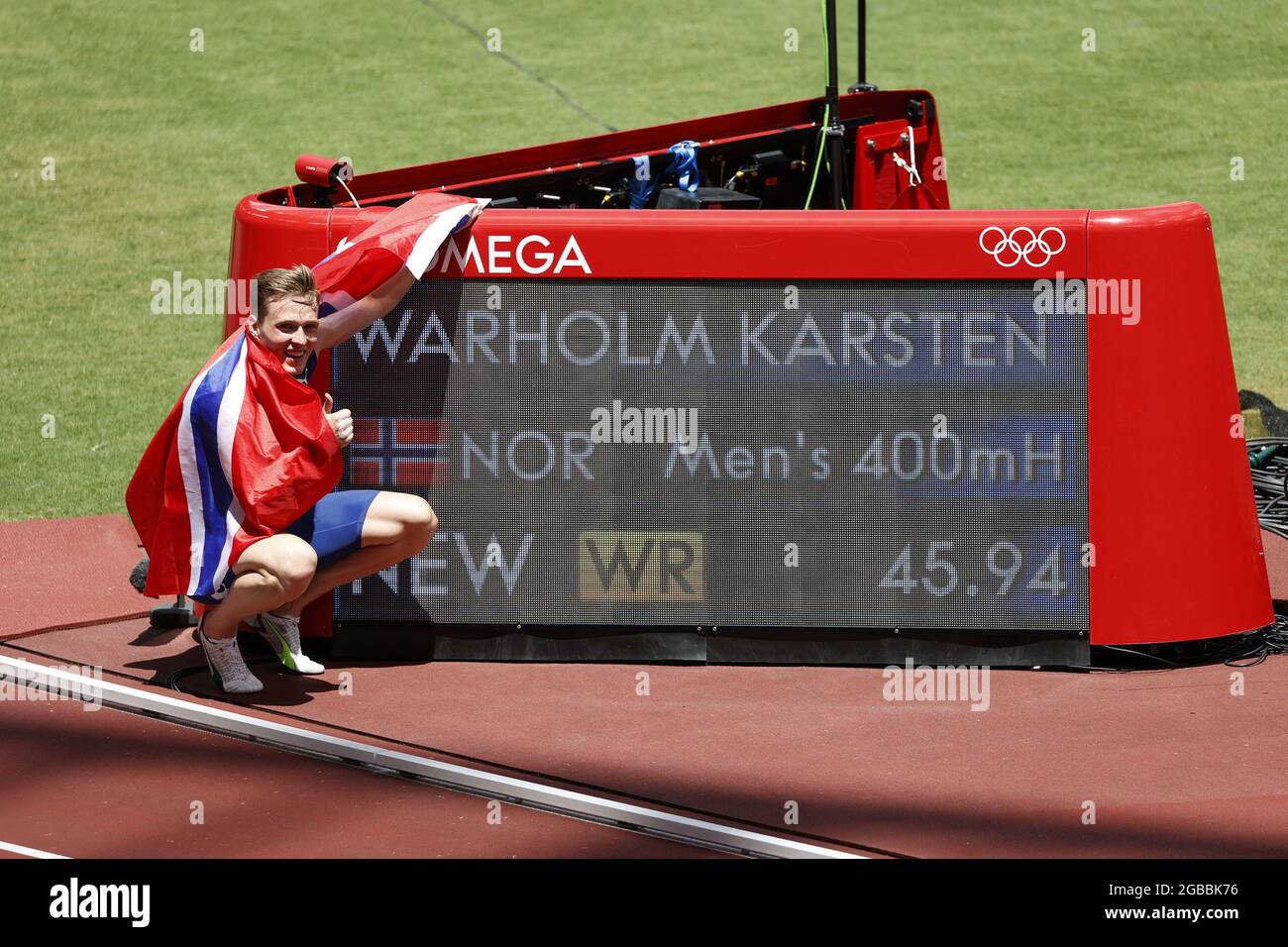 Karsten WARHOLM (NOR) Gewinner der Goldmedaille während der Olympischen