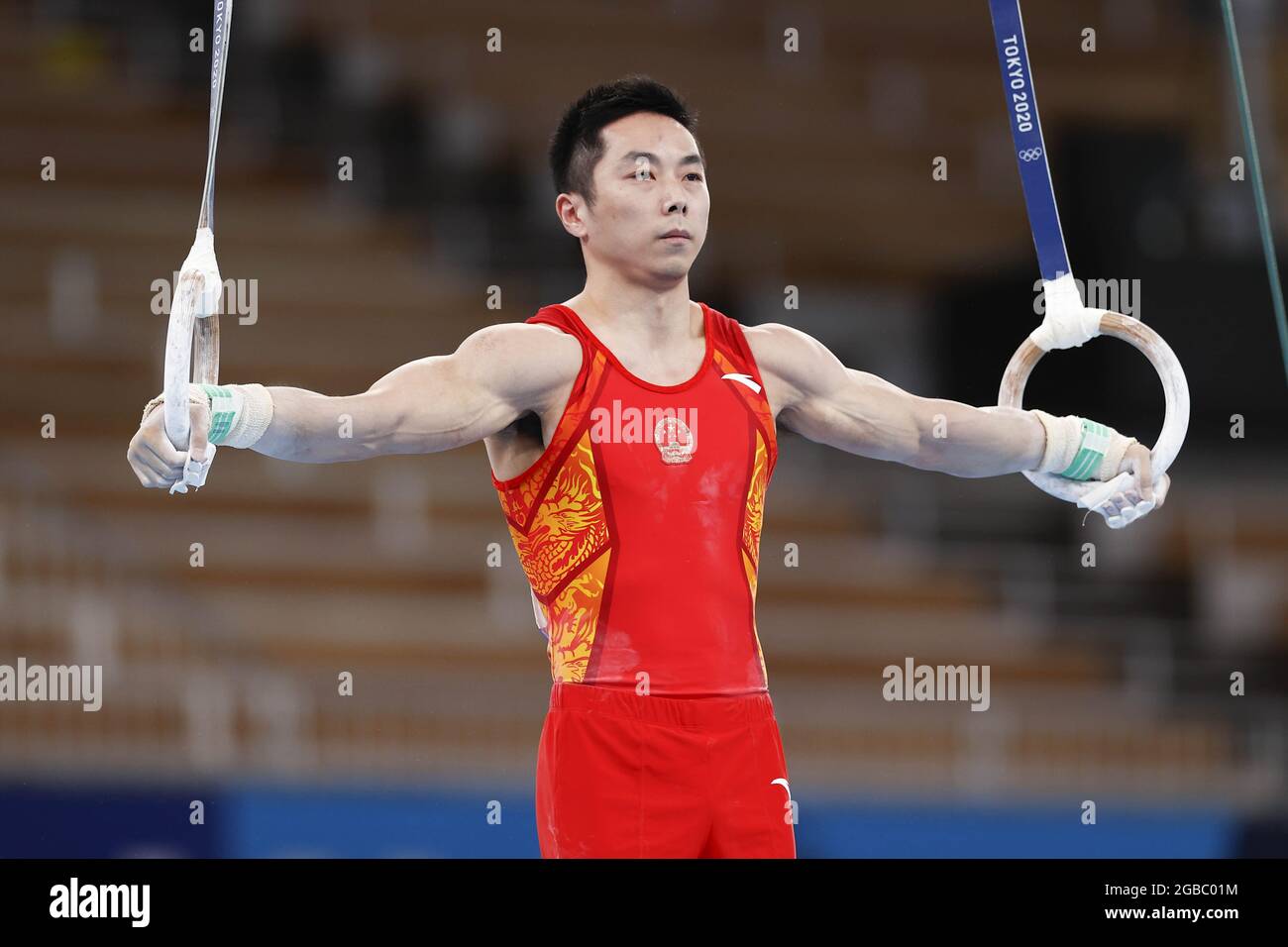 YOU Hao (CHN) Silbermedaille während der Olympischen Spiele Tokio 2020, Kunstturnen Männerapparatringe-Finale am 2. August 2021 im Ariake Gymnastik Center in Tokio, Japan - Foto Kanami Yoshimura / Foto Kishimoto / DPPI Stockfoto