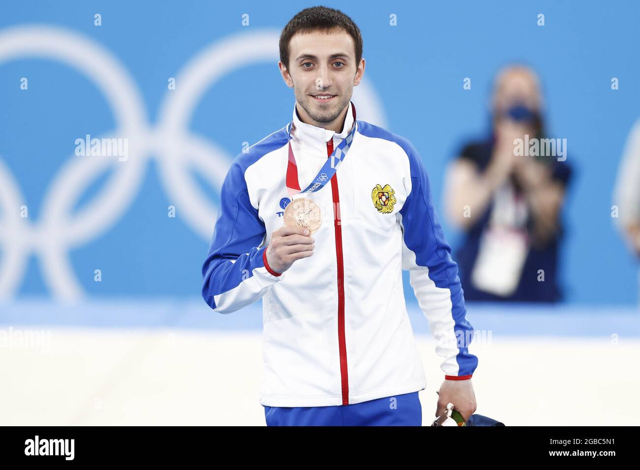 DAVTYAN Artur (ARM) Bronzemedaille während der Olympischen Spiele Tokio 2020, Kunstturnen Männerapparatgewölbe-Finale am 2. August 2021 im Ariake Gymnastik Center in Tokio, Japan - Foto Kanami Yoshimura / Foto Kishimoto / DPPI Stockfoto