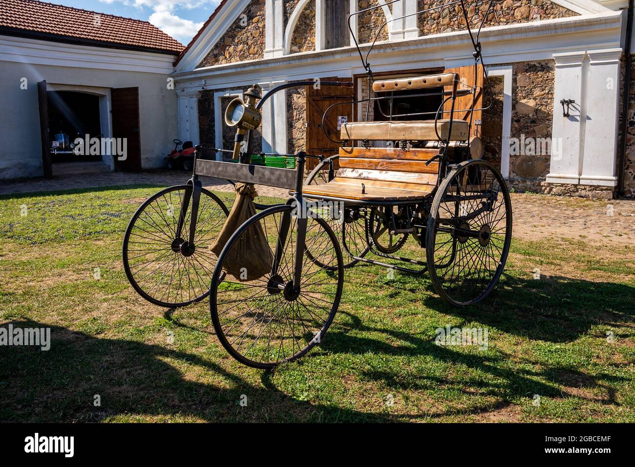 886 Benz Patent Motorwagen im Mercedes-Benz Museum Stockfoto