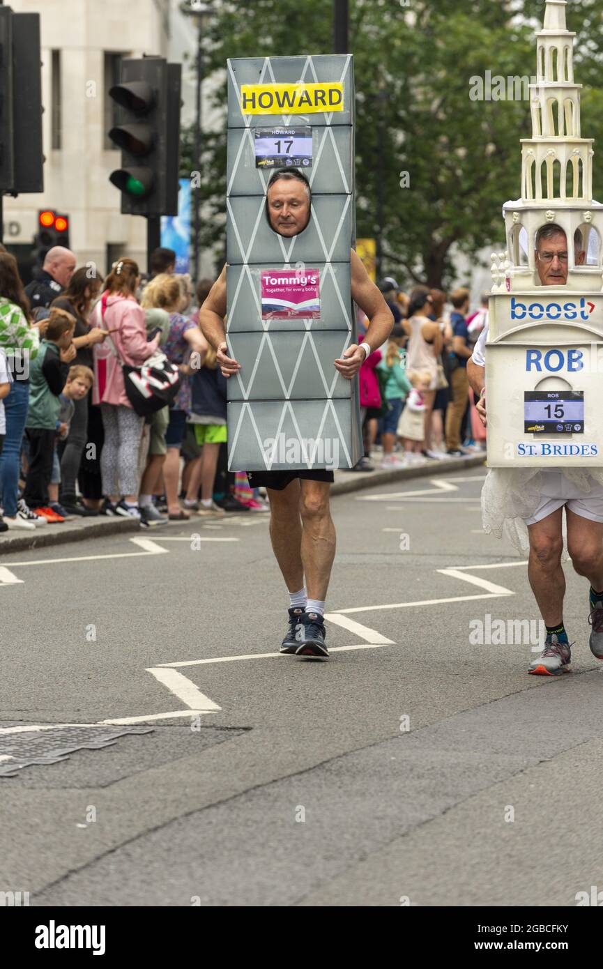 London Landmarks Halbmarathon 2021, erster Halbmarathon in London nach der Covid-Sperre Stockfoto