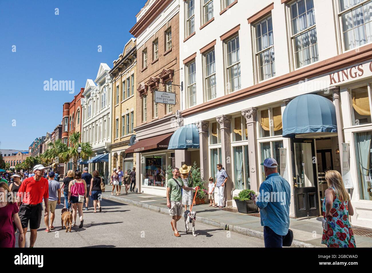 Charleston South Carolina, 2. Sonntag auf der King Street, Geschäfte, Restaurants, Fußgänger, Geschäfte, Geschäfte, Nachbarn, Stockfoto