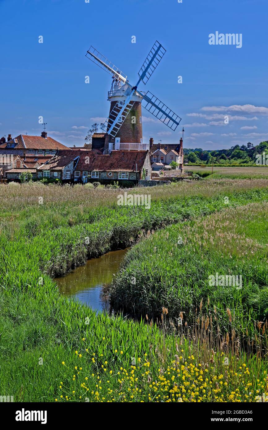 Cley Windmill, Cley-next-the-Sea, in der Nähe holt, Norfolk, England. Stockfoto