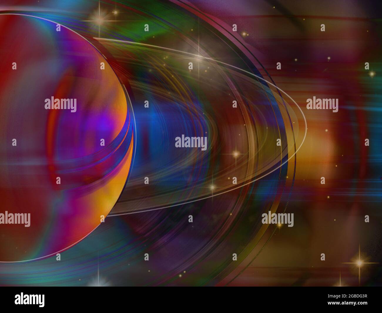 Saturn Planet multicolor Kunst Hintergrund. Elemente dieses Bildes, die von der NASA eingerichtet wurden. Stockfoto