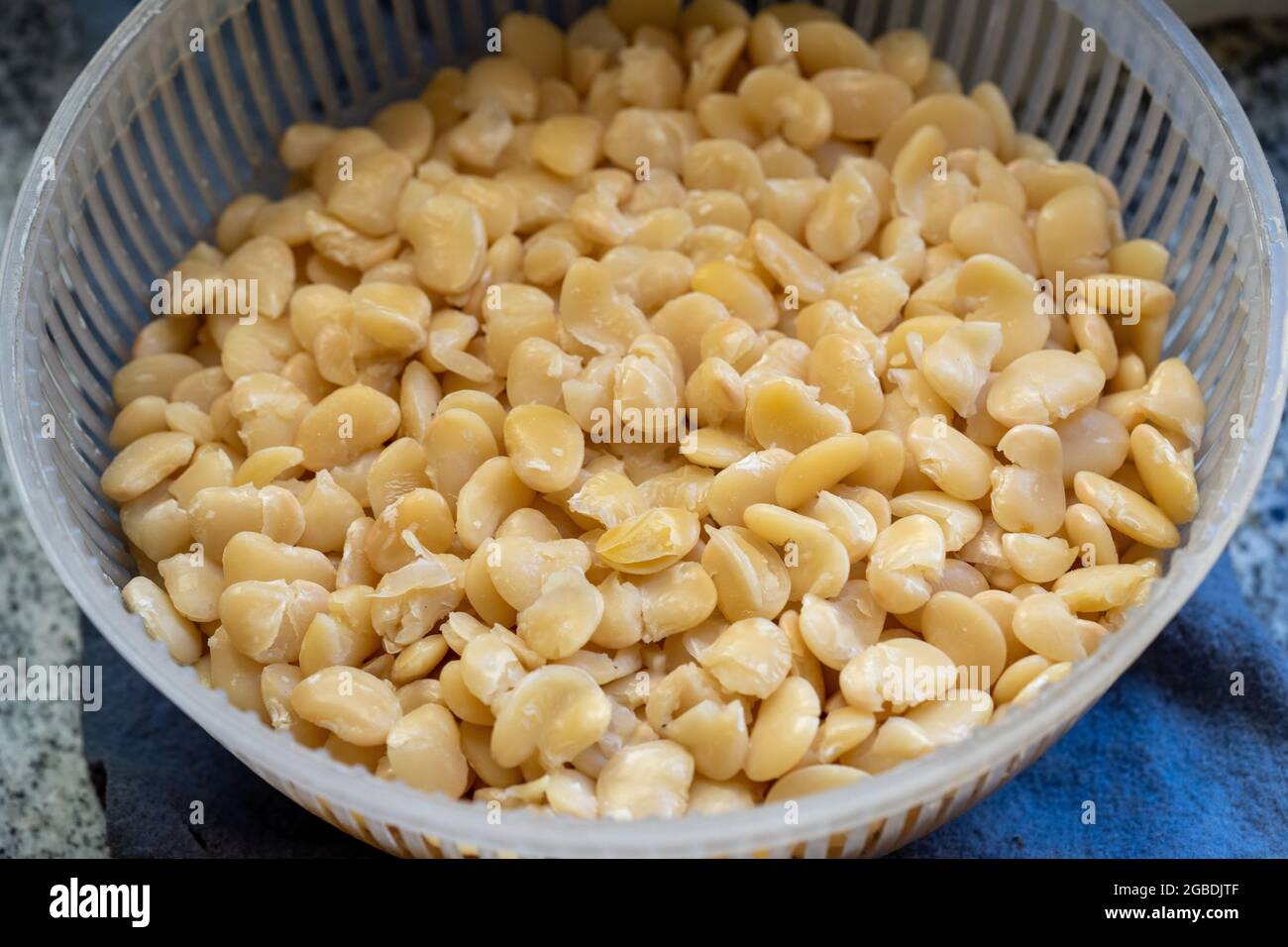 Nahaufnahme von leckeren gelben Körnern von Mais Stockfoto