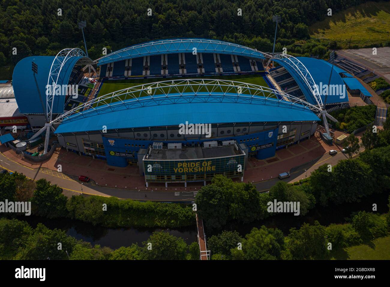 Huddersfield Town AFC Luftdrohne Foto aus dem Air John Smith Stadium West Yorkshire Stockfoto