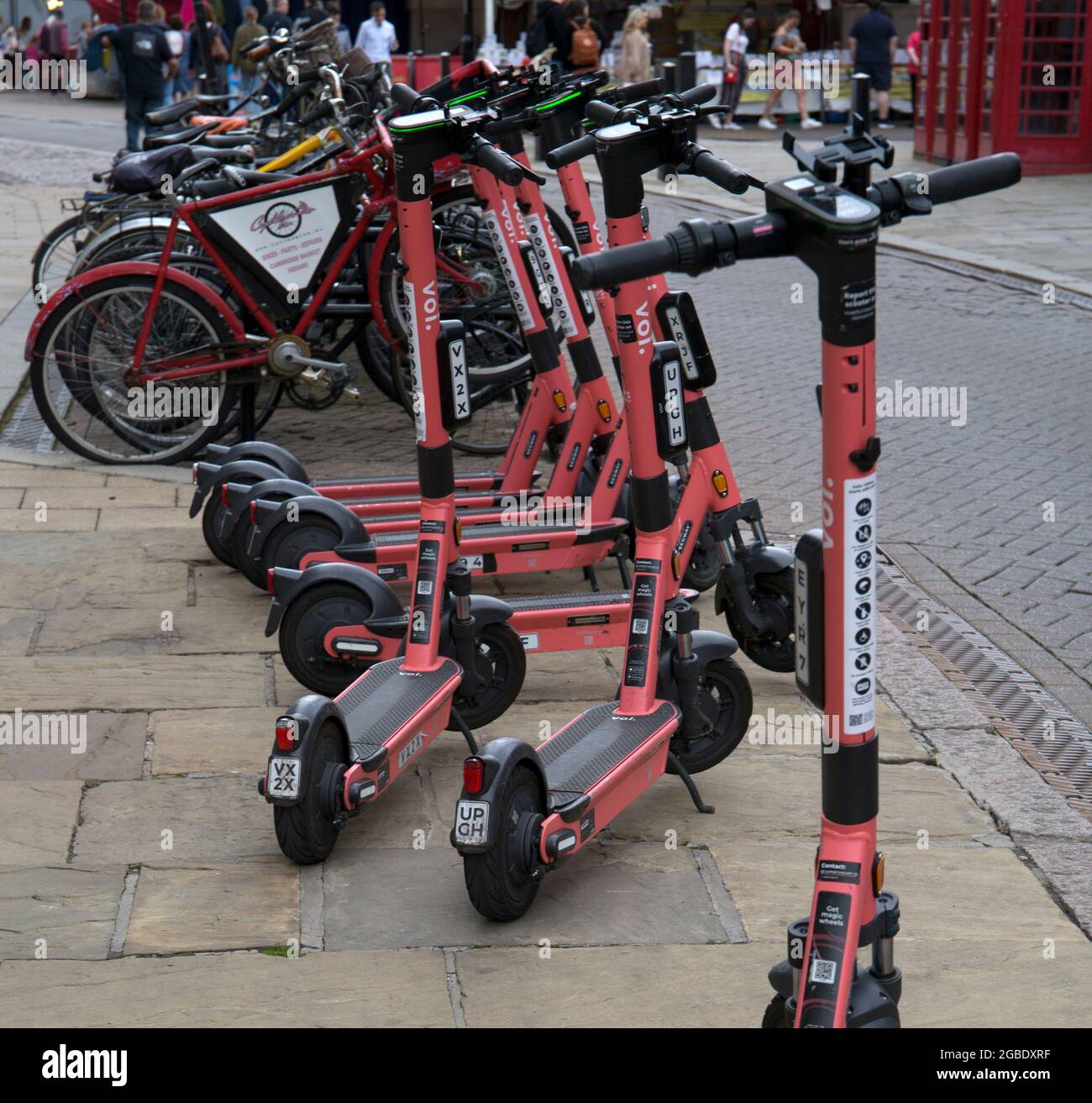 Elektroroller Cambridge Stockfoto