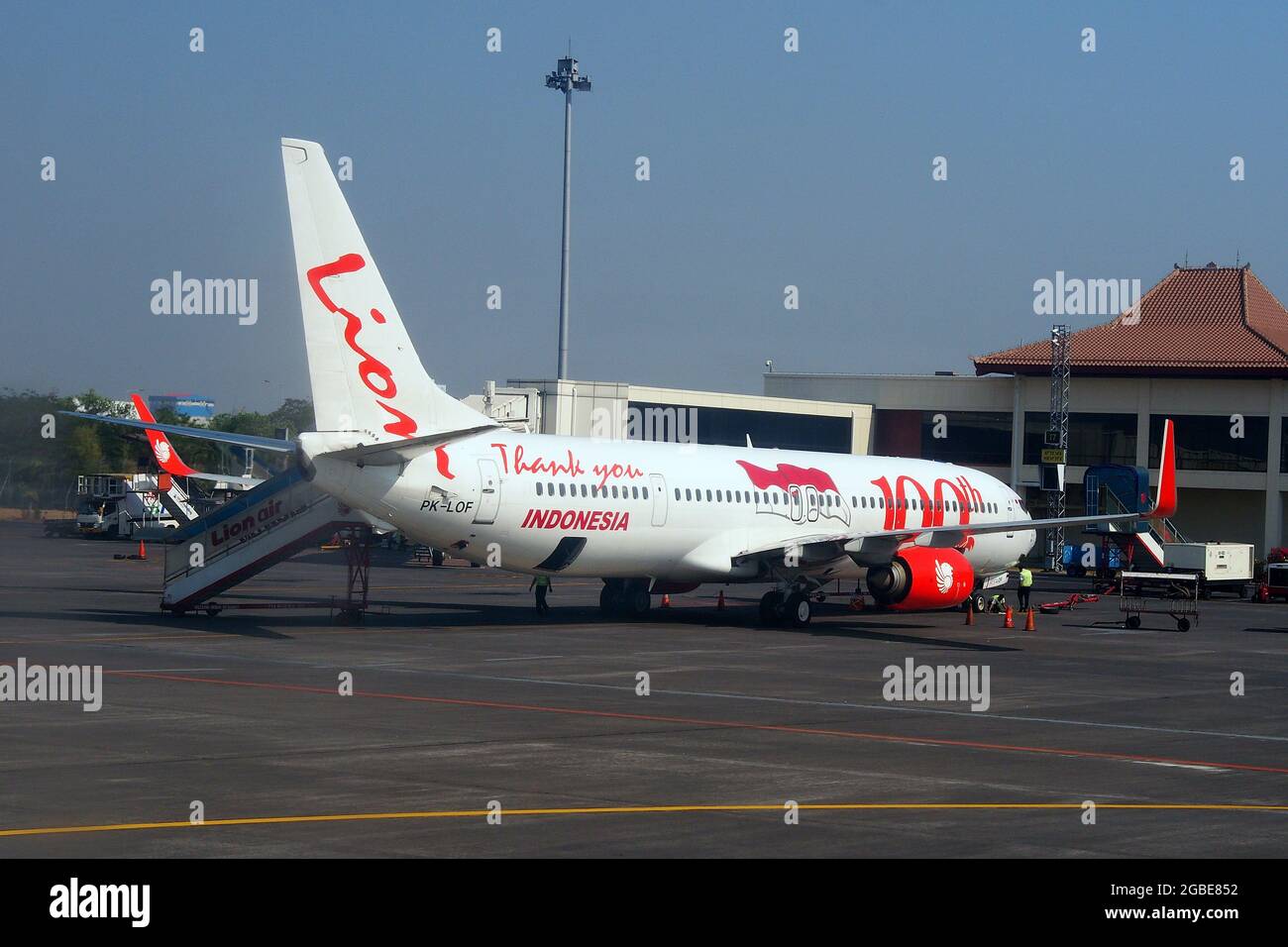 PT Lion Mentari Airlines, Lion Air (eine indonesische Billigfluggesellschaft) Stockfoto