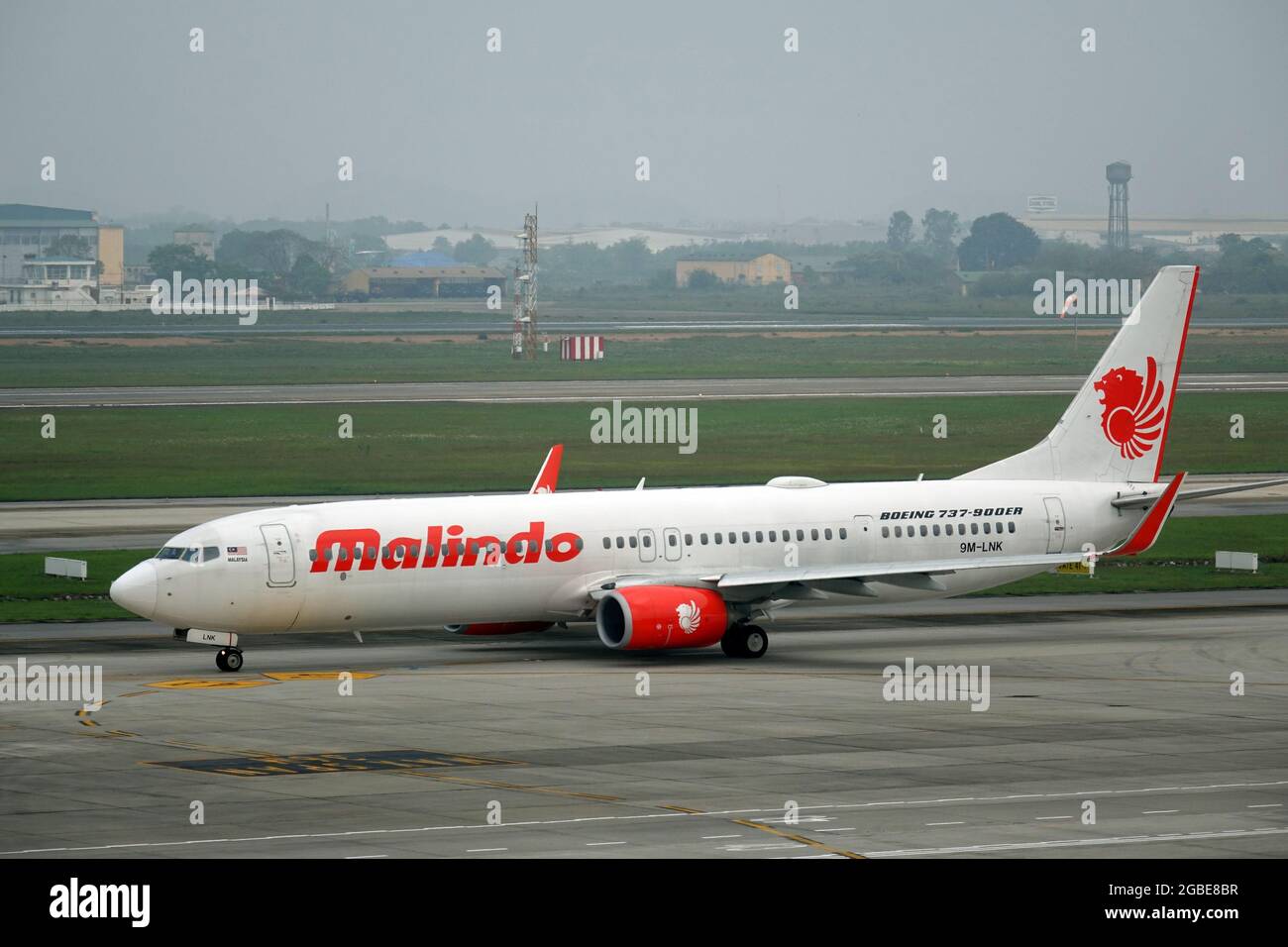 Malindo Airways (eine malaysische Hybrid-Full-Service-Fluggesellschaft der Indonesian Lion Air Group), Boeing 737-900ER Stockfoto
