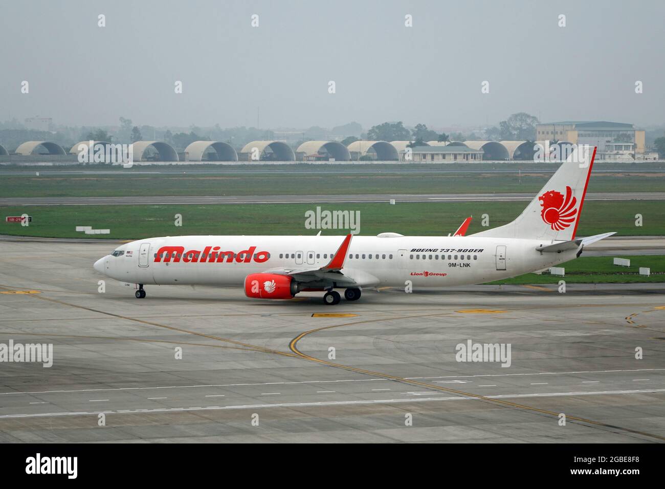 Malindo Airways (eine malaysische Hybrid-Full-Service-Fluggesellschaft der Indonesian Lion Air Group), Boeing 737-900ER Stockfoto