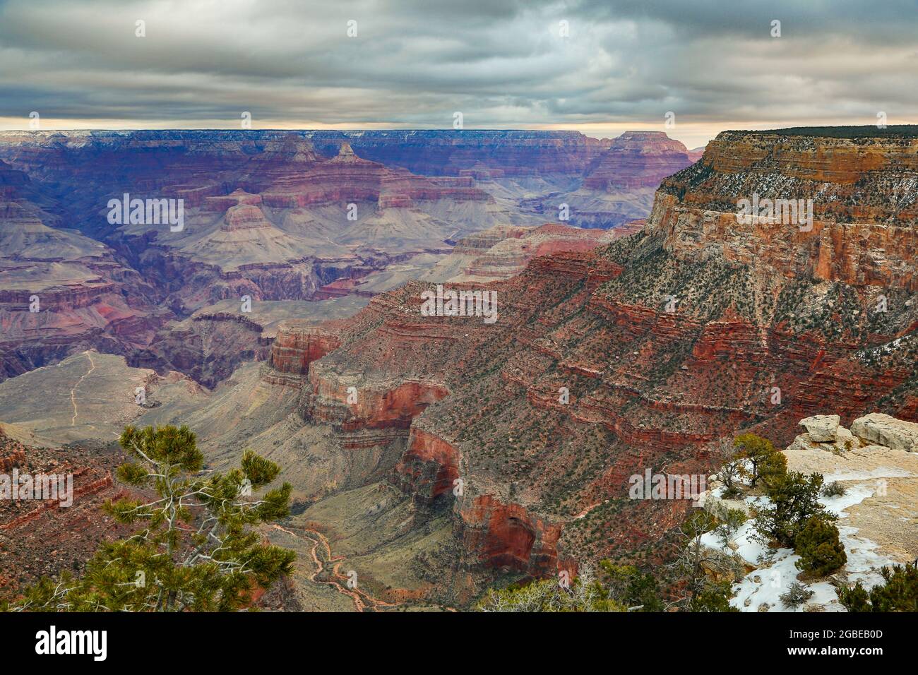 Klippen und Schluchten von Maricopa Point, Grand Canyon National Park, Arizona USA Stockfoto