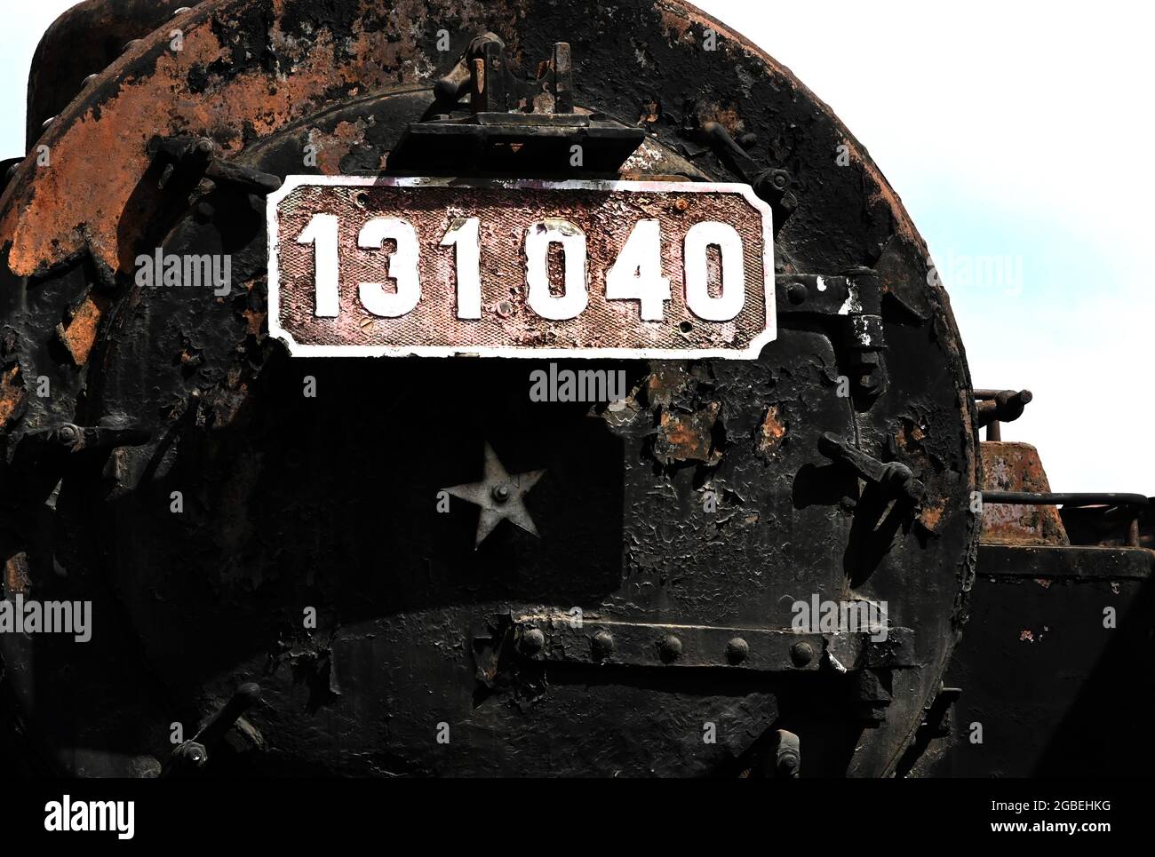 Alte Züge in Rumänien Stockfoto