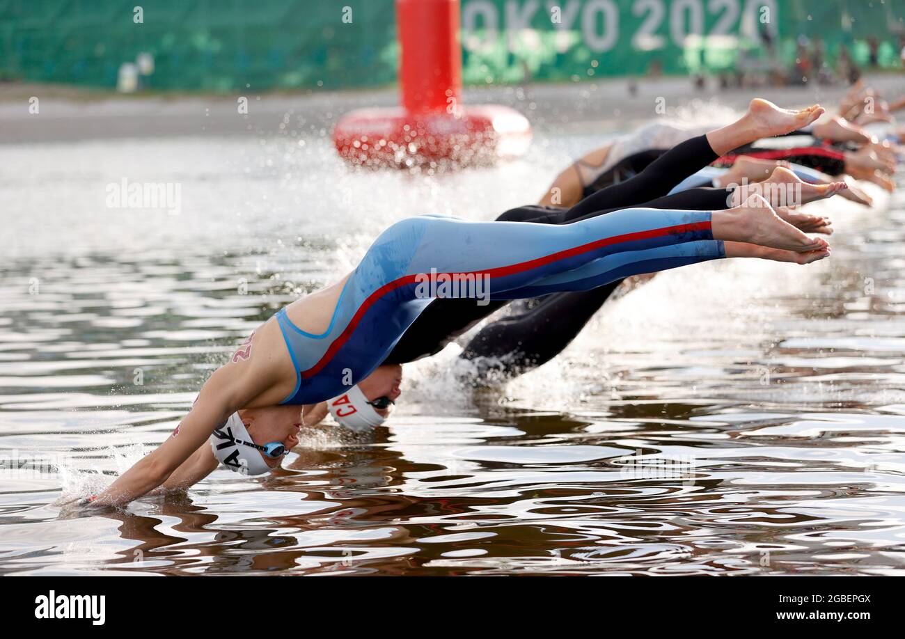 Tokio, Japan. August 2021. Schwimmen Olympische Spiele, Freiwasser