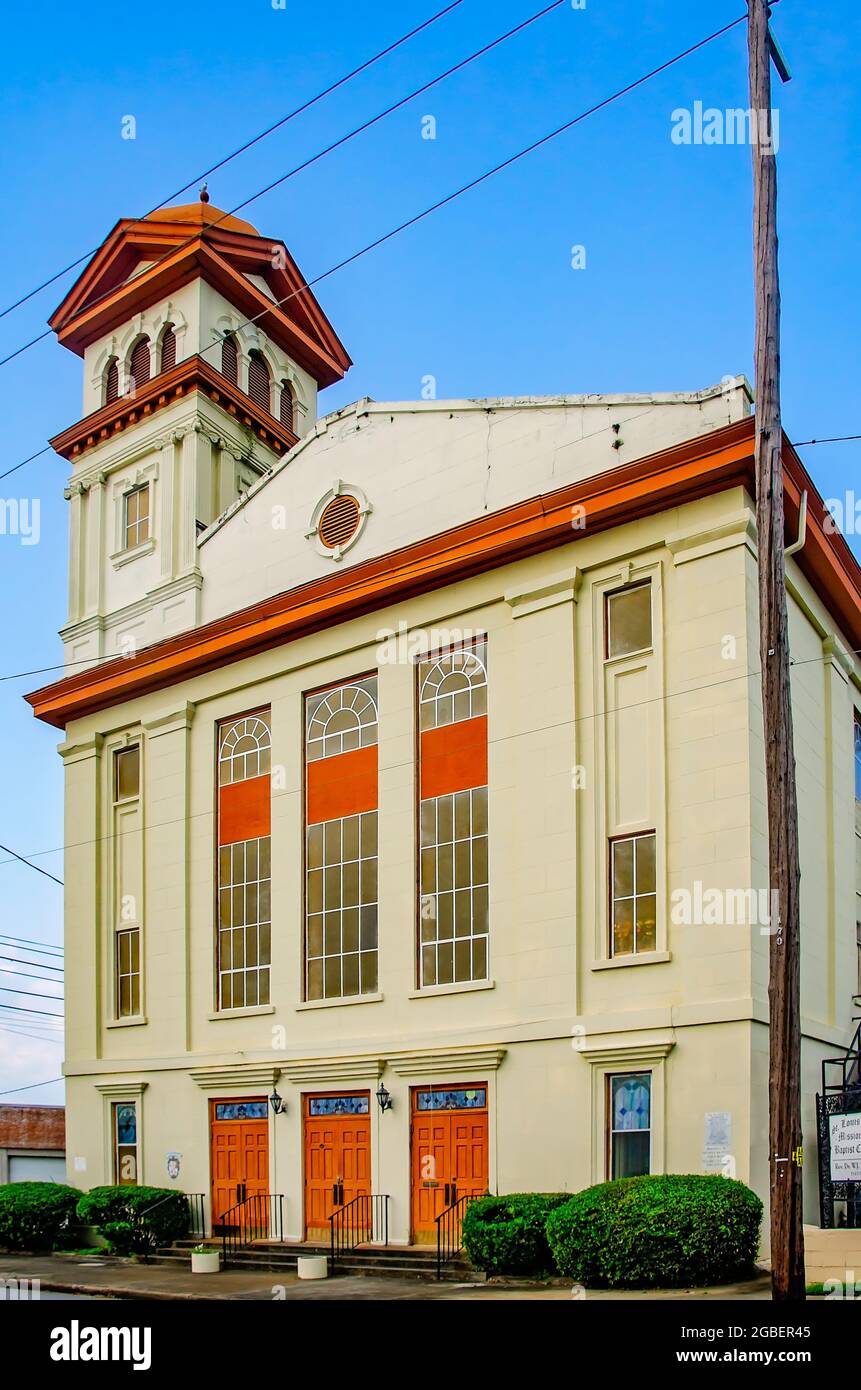 Die St. Louis Street Missionary Baptist Church ist am 1. August 2021 in Mobile, Alabama, abgebildet. Die Kirche wurde 1872 erbaut. Stockfoto